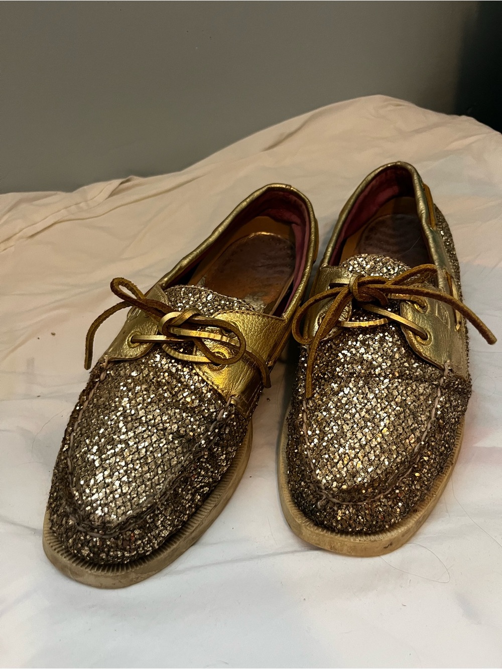 ✨ Sperry Top-Sider Gold Glitter Authentic Original Boat Shoes ✨